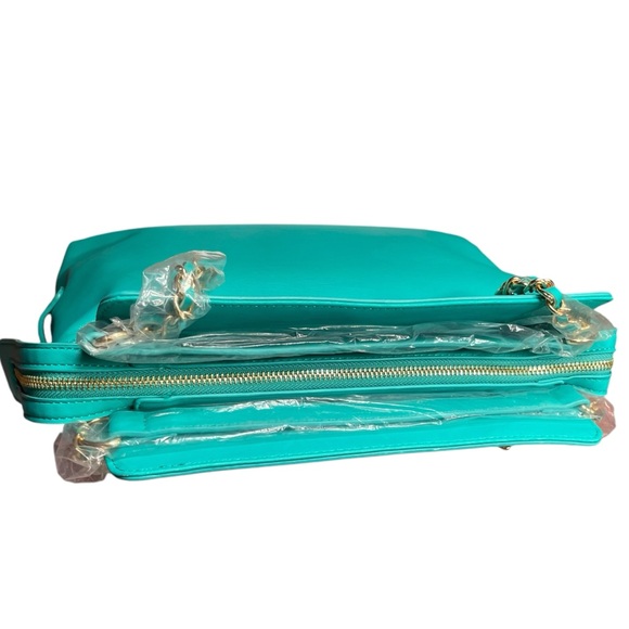 Studio Badgley Mischka Vegan Leather Green tote bag/shoulderbag. NEW with tags! - Picture 7 of 11